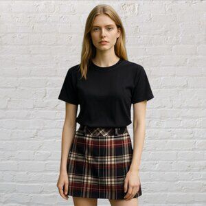 I.L.U. -- Mini Skirt, Red/Black/White Plaid with Rear Zip
